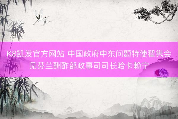 K8凯发官方网站 中国政府中东问题特使翟隽会见芬兰酬酢部政事司司长哈卡赖宁