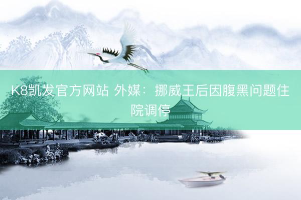 K8凯发官方网站 外媒:挪威王后因腹黑问题住院调停