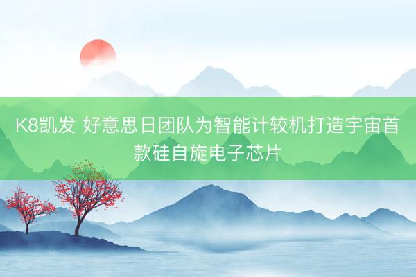 K8凯发 好意思日团队为智能计较机打造宇宙首款硅自旋电子芯片