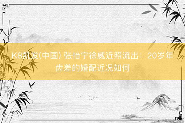 K8凯发(中国) 张怡宁徐威近照流出:20岁年齿差的婚配近况如何