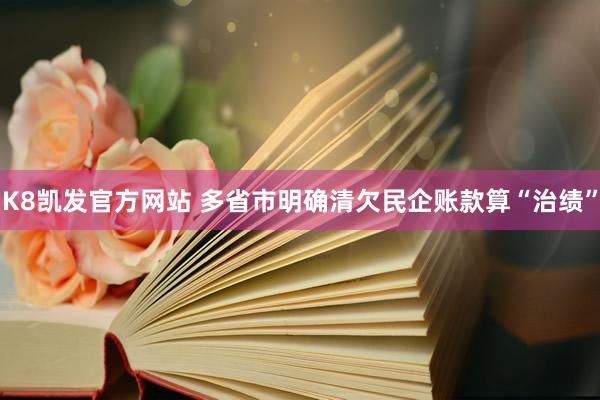 K8凯发官方网站 多省市明确清欠民企账款算“治绩”