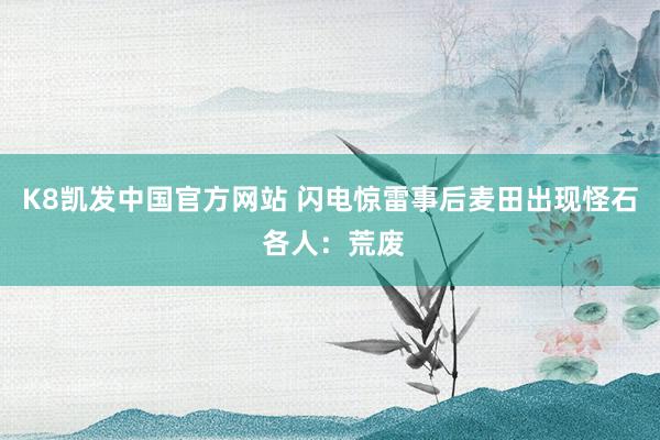 K8凯发中国官方网站 闪电惊雷事后麦田出现怪石 各人：荒废